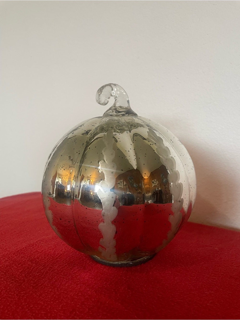 Decorative Pottery Barn Mercury Glass Pumpkin